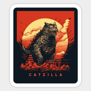 Catzilla Sticker